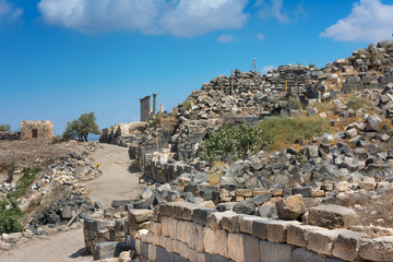 Fototapeta na wymiar Jordan the Umm Qais Roman ruin