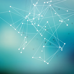 Wireframe Polygonal Element. Abstract Background