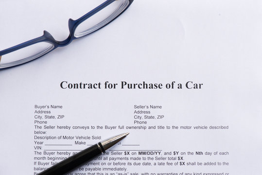 contract for purchase of a car