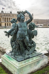 Fototapeta premium Sculptures in the famous Versailles Palace Park. 