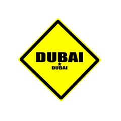 Dubai  black stamp text on yellow background