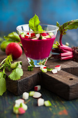 Beetroot gazpacho soup