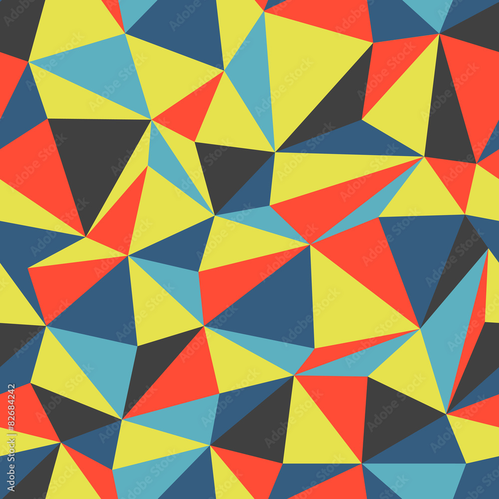 Poster Triangle seamless pattern colorful