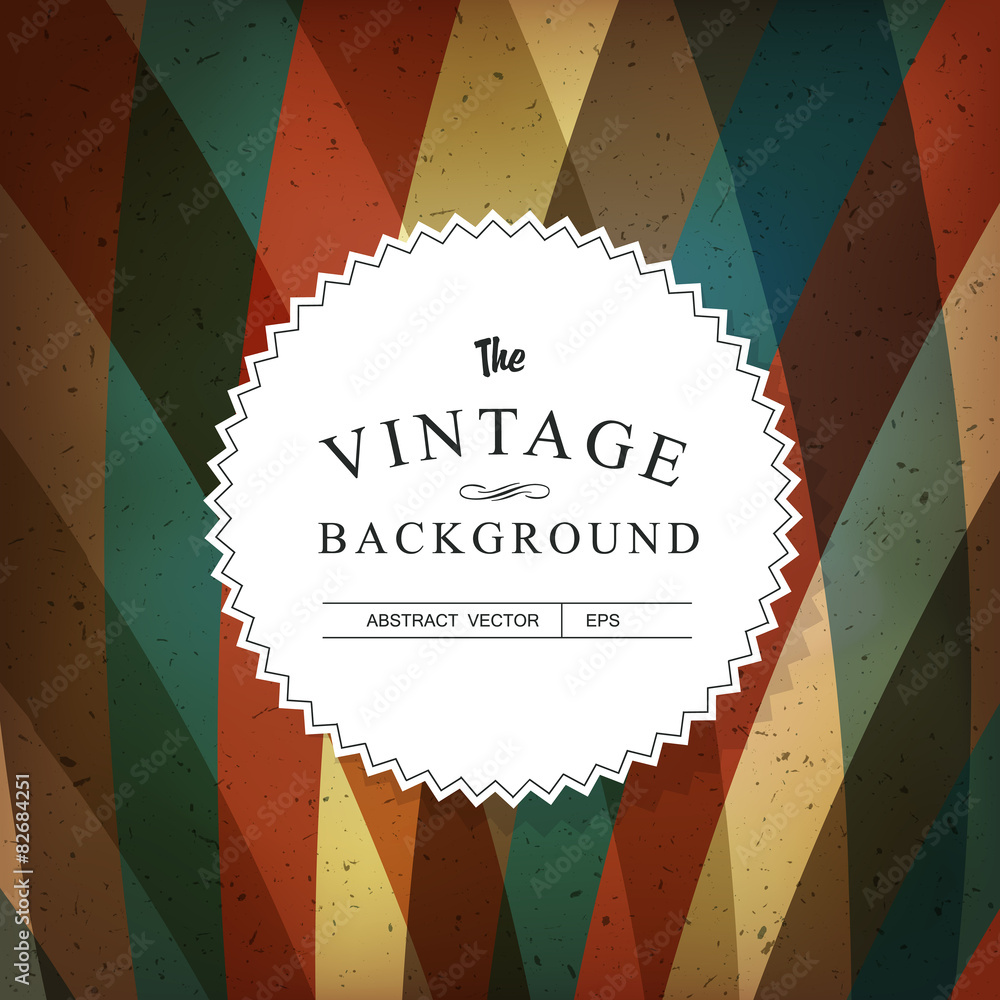 Poster vintage colorful abstract vector background template