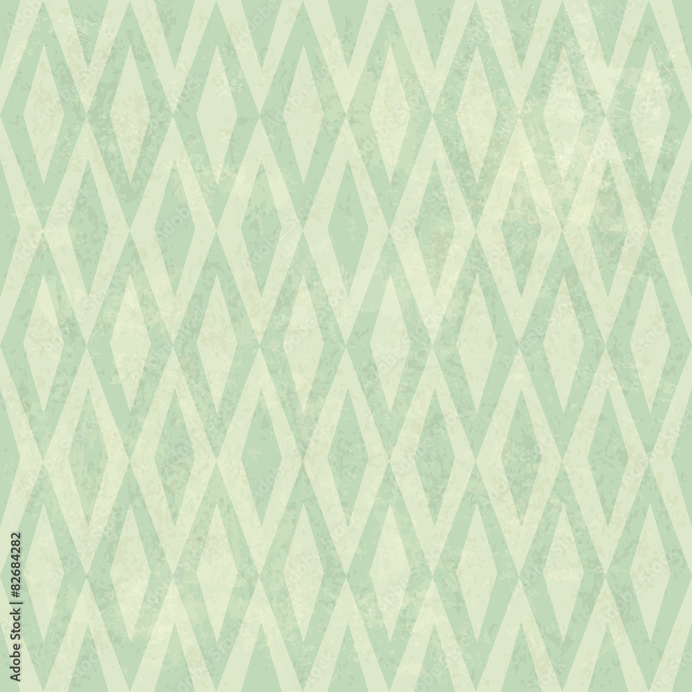 Poster seamless vintage rhombus pattern. with grunge textured backgroun