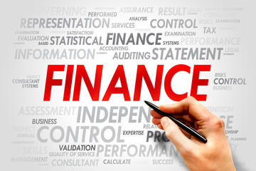 FINANCE word cloud, business concept