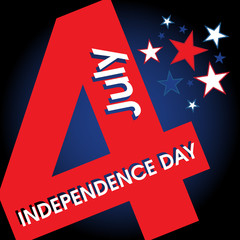 4th July American Independence Day design.