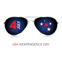4th July American Independence Day Aviator sunglasses design.