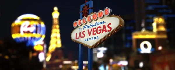 Foto op Plexiglas Welkom bij Fabulous Las Vegas Neon Sign © somchaij