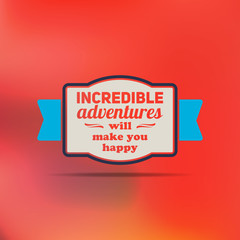 Retro summer vintage label on colorful background