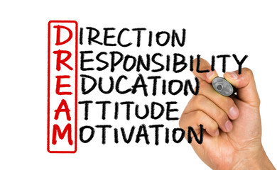 dream crossword handwritten on whiteboard