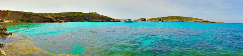 Naklejka premium blue lagoon Comino island Malta Gozo