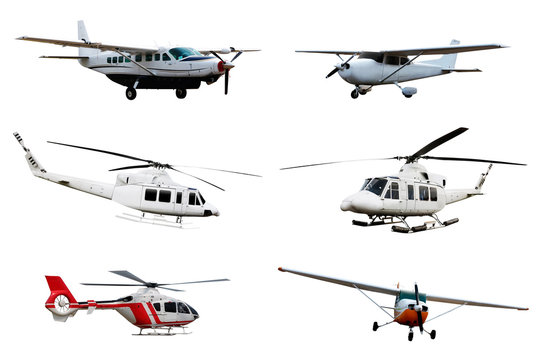 Collection Of Airplane And Helicopter