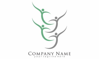 People Logo Vector Teamwork Love