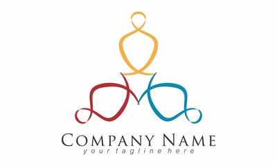 People Logo Vector Teamwork Love