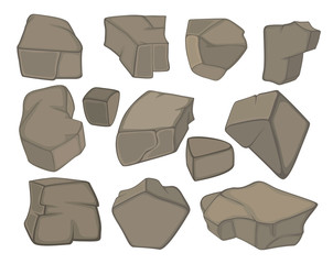 stones set cartoon