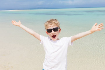 kid at the beach