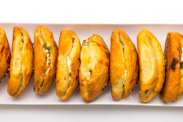 Pogataschen gefüllt