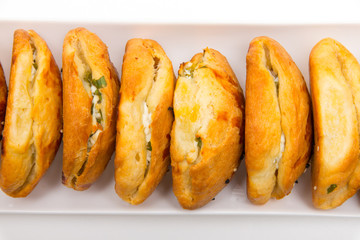 Pogataschen gefüllt