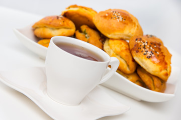 Pogataschen gefüllt