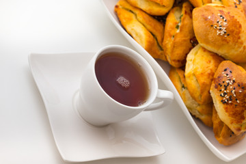 Pogataschen gefüllt