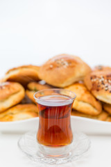 Pogataschen gefüllt