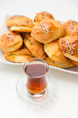 Pogataschen gefüllt