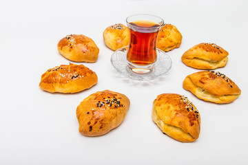 Pogataschen gefüllt