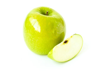 Green apple, isolated on white background