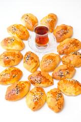 Pogataschen gefüllt