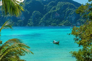 Fototapeten View of exotic paradise bay on Phi Phi Island, Phuket, Thailand © A.Jedynak