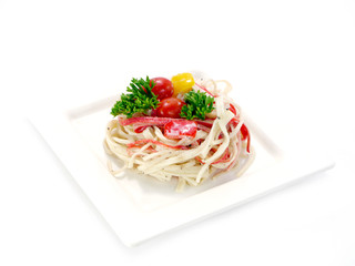 Imitation Crab salad.