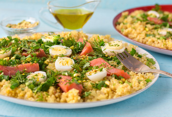 Tasty breakfast dish kedgeree.