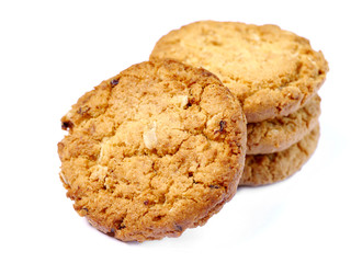 Cookies on a white background.