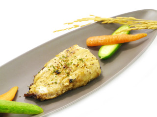 Fried fish with Italian spices.