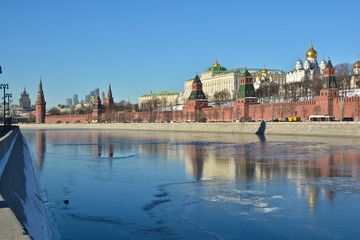 Moscow river, the Kremlin.