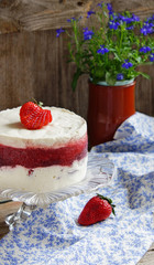 mousse cake with strawberry