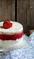 mousse cake with strawberry