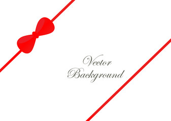 Vector red bow