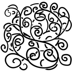 Doodle floral pattern. Vector 22