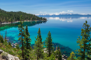 Turquoise waters of Lake Tahoe