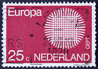 Children on a postage stamp.