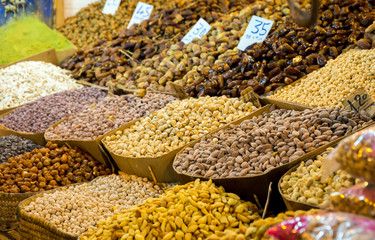Assortment of nuts in Morocco