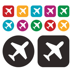 Airplane icon . Plane icon