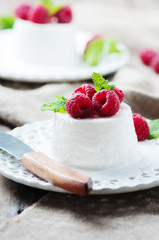 Ricotta with berry and mint