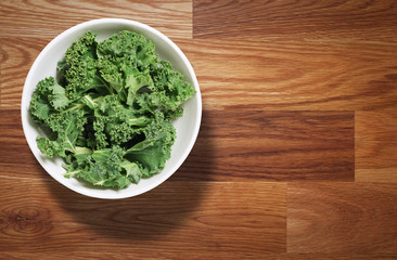 Chopped kale in bowl