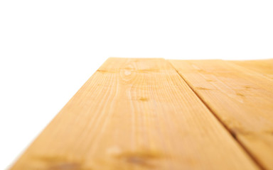 Yellow paint coated wooden boards