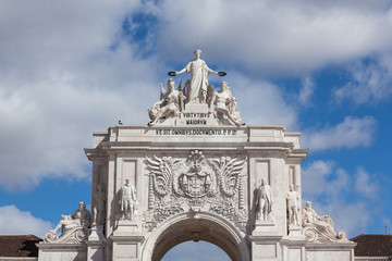 Fototapeta na wymiar Augusta street Arch in Lisbon - Portugal