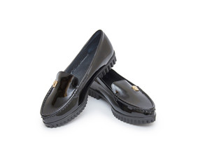 Woman shoes isolated on white. Nice woman shoes