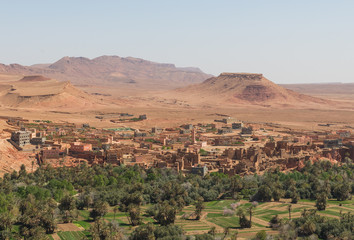 Fototapeta premium The agriculture at foothill in Tinghir city, Morocco